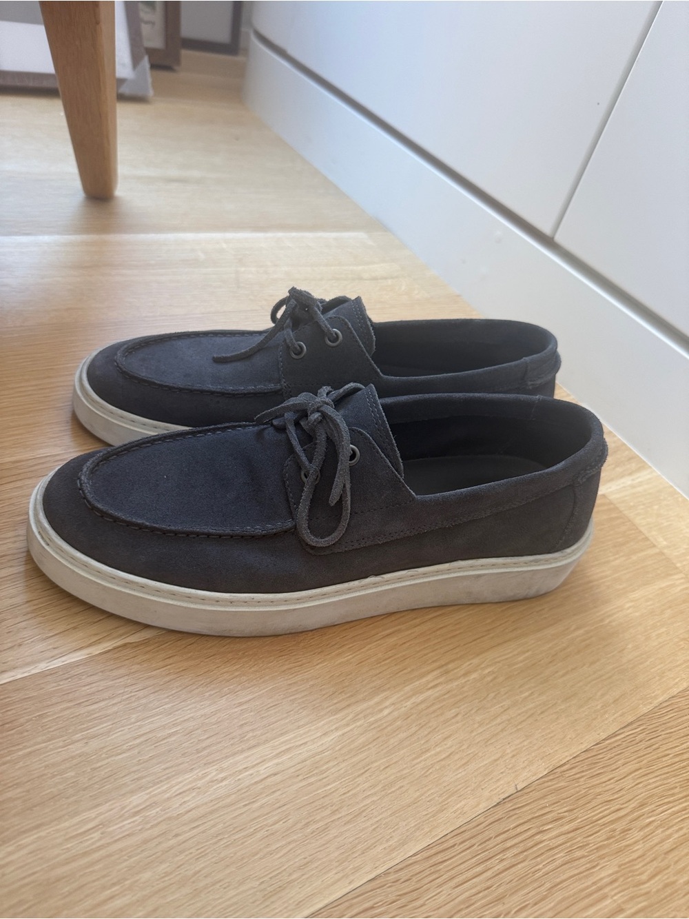 Massimo Dutti Black Leather Slip-On Loafers